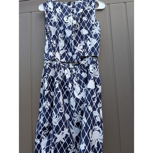 Brooks Brothers Women Navy Nautical Convertible Sleeveless Dress Size 4 - Picture 9 of 14